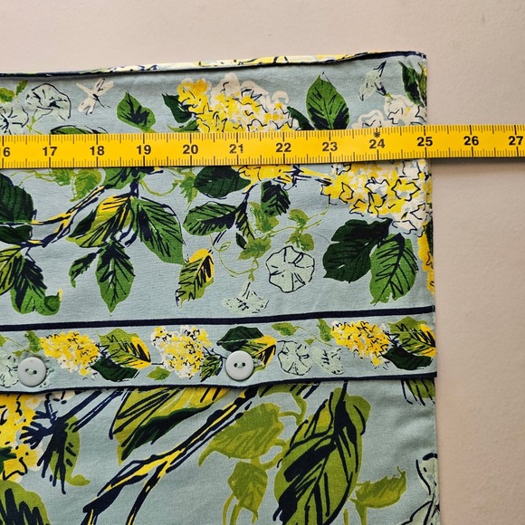 NWOT 2 Soft Surroundings Euro Pillow Shams‎ Blue Floral Hydrangea Cotton 25x25 - Picture 5 of 8
